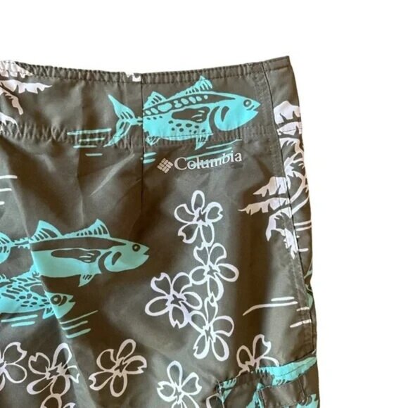 Columbia PFG Mens 36 Unlined Board Shorts Swim Trunk Fish Tropical Bottle Opener - Picture 4 of 8